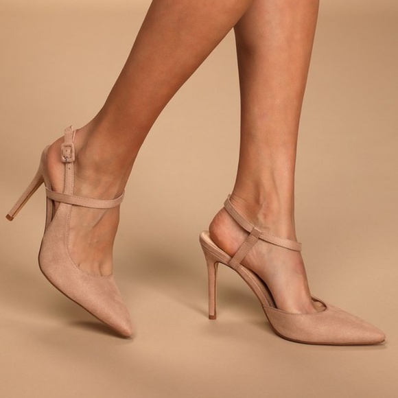 Lulus Shoes - Lulus Jenlove Light Nude Pointed-toe Pumps Beige - Size 10